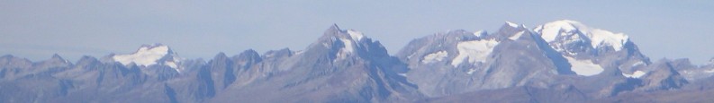 Panorama vom Dreibndenstein: mit Gletscher Oberalpstock, Cavistrau der Spitzige, Bifertenstock, Tdi